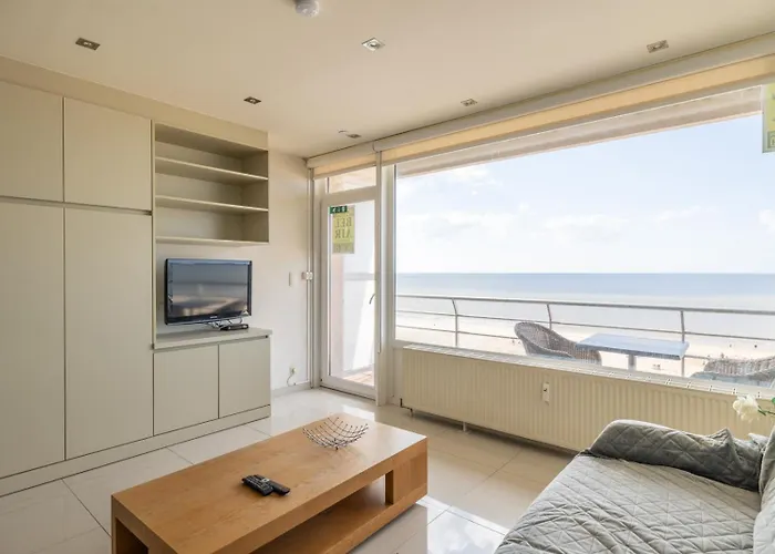 SEAVIEW STUDIO OOSTENDE Type Rotterdam 6p - comfortabele flat met aparte slaaphoek direct aan het strand, op de verkeersvrije zeedijk